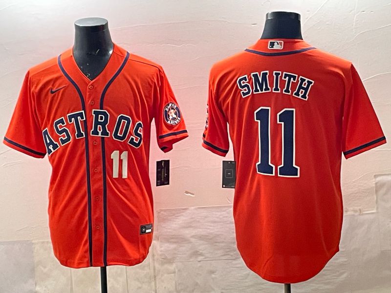 Men 2025 Houston Astros #11 Smith Orange Nike 2025 MLB Jersey 014